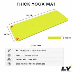 Tappetino <span class=keywords><strong>Yoga</strong></span> da Parete NBR 180x60cm Spessore 15mm, Tappetino per Esercizi Antiscivolo ad Alta Densità con Occhielli per Palestra Domestica - Product Image 5