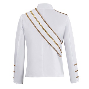 Veste de scène vintage Michael Jackson avec paillettes, <span class=keywords><strong>costume</strong></span> de cosplay, uniforme de danse MJ pour hommes, couleurs noir et blanc - Product Image 4