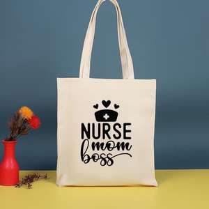 Sac à bandoulière en toile pour femme avec motif stéthoscope et seringue, idéal pour les cadeaux de la Journée des infirmières et l'utilisation quotidienne décontractée - Product Image 1