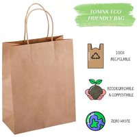 Sac en papier kraft brun personnalisé avec poignées, prix d'usine