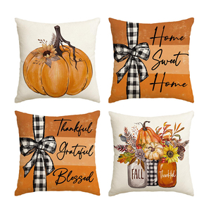 Tùy Chỉnh Thiết Kế In Kỹ Thuật Số Chất Lượng Cao Dòng Mềm Hạnh Phúc Lễ Tạ Ơn Ngày Trang Chủ Trang Trí Ném Gối Trường Hợp Bìa - Product Image 1