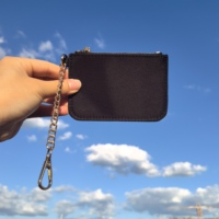 RTS personalisasi warna permen tahan air gadis nilon wanita tahan air Mini lucu dompet tempat kartu kunci gantungan kunci dompet koin nilon
