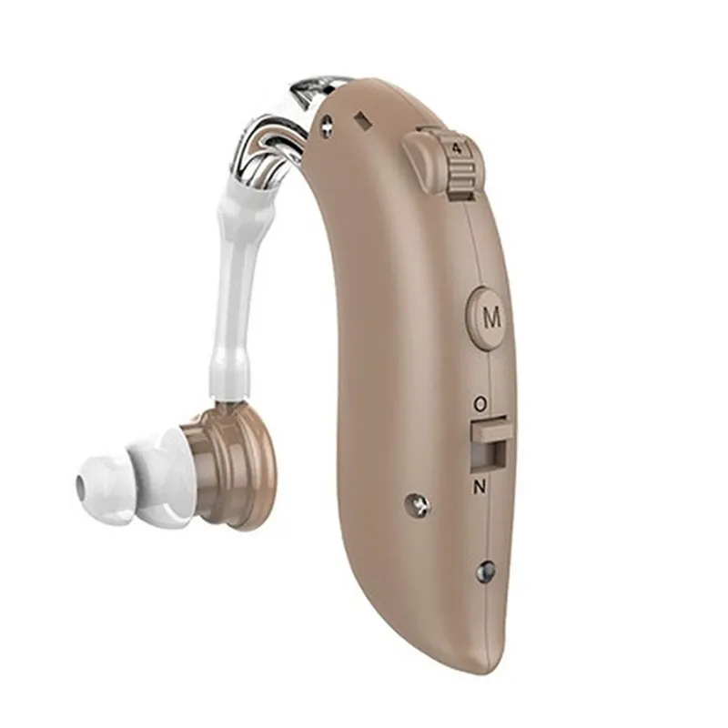 Оптовая продажа с завода, цифровой мини-усилитель слухового аппарата BTE с перезаряжаемой батареей, слуховой аппарат для пожилых людей