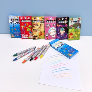 Set di 6 Pastelli per Bambini, Cartoni Animati per <span class=keywords><strong>Disegno</strong></span> e Colorazione, per Studenti delle Scuole Elementari, Lezioni d'Arte, 0.8*8.8cm, Cina - Product Image 1