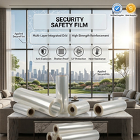 Film de protection transparent anti-éclatement et anti-explosion pour vitres de bâtiment, 2/4/8/12/16 mil, vente en gros
