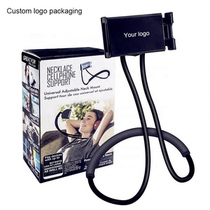 Pigro 360 gradi di rotazione pendente <span class=keywords><strong>collo</strong></span> <span class=keywords><strong>telefono</strong></span> stand staffa porta cellulare Selfie - Product Image 2