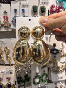 Pendiente de oro de moda grande para disfraz, sin decoloración, joyería libre de alergias, pendiente de oro grueso - Product Image 6