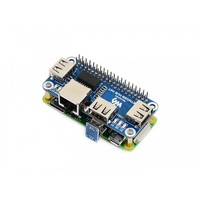 Waveshare Ethernet/USB 2.0 Hub HAT Raspberry Pi için 1x 10/100M RJ45 Ethernet Bağlantı Noktası RTL8152B Çip 3x USB 2.0 Bağlantı Noktaları