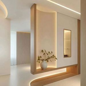 Durable <b>Modern</b> Entrance Channel Storage <b>Shoe</b> <b>Cabinet</b> Multifunctional Wooden Furniture with Living Room Panel Style for Villa Use - Product Image 2