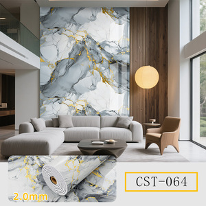 120 センチメートル * 3 メートル自己粘着金箔大理石の壁のステッカー防水 PVC タイル効果壁紙浴室寝室キッチン用 - Product Image 6