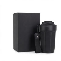 Mug isotherme en acier inoxydable 316 de 480 ml, tasse à café portable à isolation sous vide avec couvercle à verrouillage par corde, gravure laser personnalisée