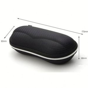 Étui de protection portable pour lunettes de soleil, homme et femme, avec fermeture éclair, rigide, noir, vente en gros - Product Image 6