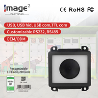 Módulo Escáner de Código de Barras 2D QR Image EM100 para Kiosco Exterior y Casillero de Paquetes, Obturador Global, TTL USB RS232 RS485, Amplio Voltaje, En Stock