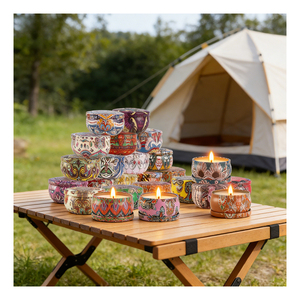 Vela de Cera de Abeja Blanca en Envase de Lata Premium, Aroma Natural, Decoración para el Hogar, Colección Boutique de Temporada - Product Image 4