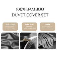 Housse de couette en bambou douce pour la peau, hypoallergénique, pour peaux sensibles, literie douce et soyeuse, respirante, sans plis, taille Cal King, blanche