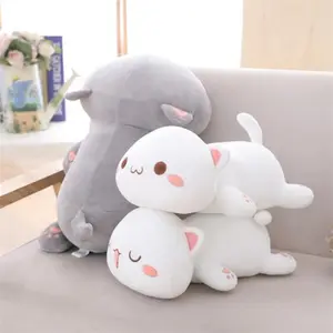 Nuovo Design all'ingrosso personalizzato di grandi dimensioni simpatici giocattoli di peluche per gatti farciti bambole cuscino per dormire sul divano e sul letto