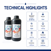 Tinta UV Flexible, Resistente a las Grietas, Libre de VOC, Bajo Olor, para Cabezales de Impresión Ricoh G5 G6, para Impresión en Vinilo de Cuero PU, TPU, para Rotulación de Vehículos y Pancartas