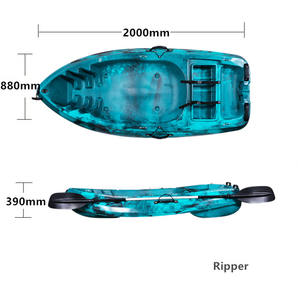 Personne seule 2m <span class=keywords><strong>petit</strong></span> Kayak bateau pêche pédale Kayak PE plastique sit-on-top canoë pour les sports nautiques - Product Image 5