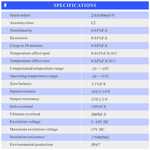 Capteur de force et cellule de pesage de type S PSD-S1 – Jauge de contrainte de compression et de tension pour capteurs de force push-pull - Product Image 5