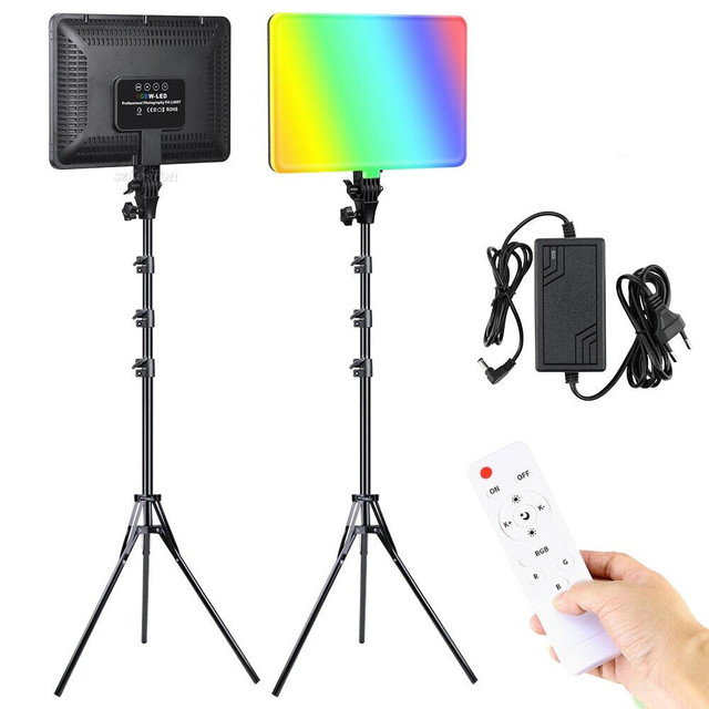 RGB Led Video Light Panel Photography Lighting 14inch Fill Lamp With Remote Control for Live Broadcast Shoot Live Streaming