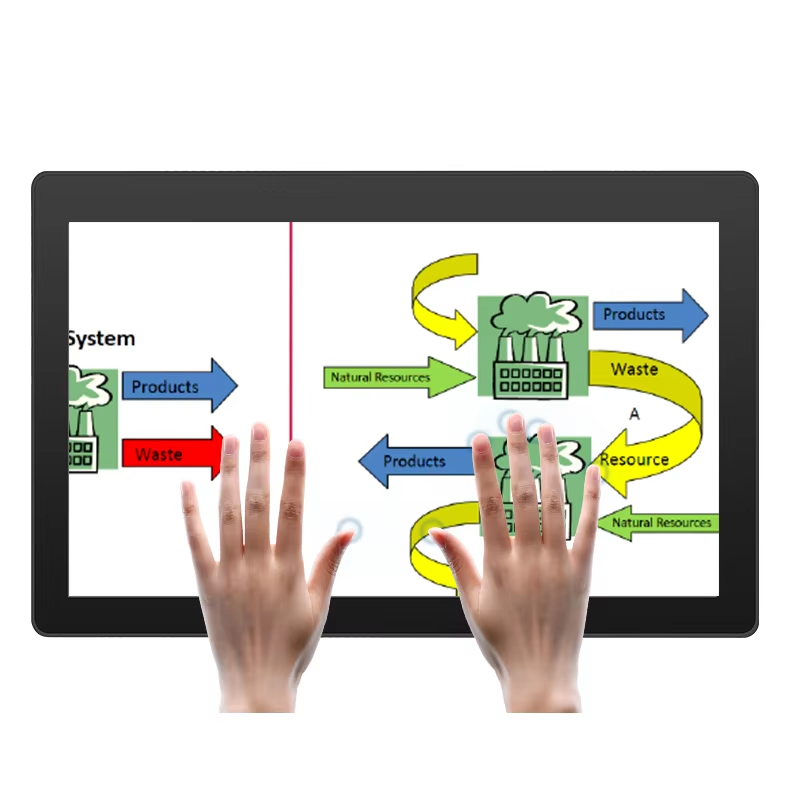Factory 17.3 Inch Industrial Monitor LED Backlight New VGA/ Cable Pure Flat Panel Touch Screen LCD Display