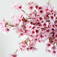 Kunstmatige perzikbloesem korte takken zijden bloemenboeket lente bruiloft decoratie huisdecoratie groothandel China binnen/buiten