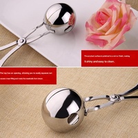 Alat Pembuat Bakso Klip Pembentuk Bakso Isi Anti Lengket untuk Pemula Sendok Masak Stainless Steel