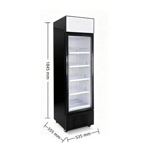 Réfrigérateur vertical NE-235CL à porte vitrée simple pour boissons et snacks, avec éclairage, personnalisable, autoportant, 235L - Product Image 5