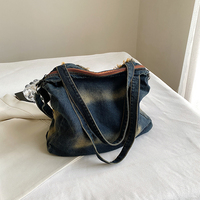 Sacs fourre-tout en denim rétro imperméables à la mode de grande capacité au design unique pour femmes, vente en gros et au détail
