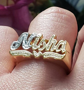 Anello Personalizzato Qiuhan con Nome 3D, Placcato Oro, Gioiello Hip-hop <span class=keywords><strong>Rock</strong></span> Esagerato <span class=keywords><strong>Punk</strong></span> per Uomo Unisex - Product Image 6