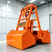 Grappin électrohydraulique OEM personnalisé pour la récupération de ferraille, les déchets de bois et les grappins de grue portuaire, avec télécommande sans fil