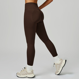 Leggings Deportivos al Por Mayor con Logotipo Personalizado, Leggings de Yoga Sin Costuras para <span class=keywords><strong>Mujer</strong></span>, Pantalones para Correr y Ciclismo, <span class=keywords><strong>Ropa</strong></span> Deportiva para Gimnasio - Product Image 5