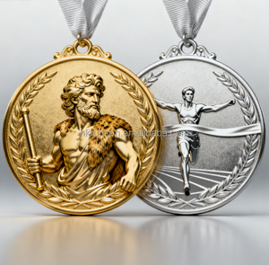 Vente directe usine : Médailles sportives en métal personnalisées, plaquées or, avec impression UV, technique de moulage, pour récompenses et médailles d'or de champion - Product Image 2