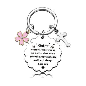 Uionen – porte-clés en acier inoxydable, pendentif en dentelle créatif et intéressant, comme cadeau d'anniversaire pour sœur ou amie - Product Image 3