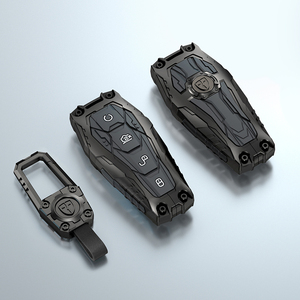 Nouvelle arrivée noir alliage d'argent silicone clé de voiture housse coque télécommande clé protecteur pour BYD HAN phare BYD HAN Premium - Product Image 2