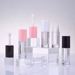 Eco Lipgloss Tubes Wholesale Lip Oil Tubes 5ml <b>Big</b> Wand Empty Circle Lip Gloss Tube Transparent Lipgloss - Product Image 3