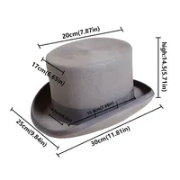 Chapeau de magicien pliable en feutre pour adulte, accessoire de cosplay OEM en gros, modèle Top Secret
