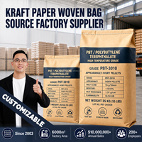 Sac à valve en papier kraft à fond plat, imprimé en héliogravure, laminé, en PP tissé, pour granulés chimiques, 25 kg, 50 kg, imperméable