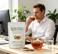 Tisane Détoxifiante Parasitaire pour le Bien-être Digestif – Mélange de Coques de Noix Noires et d'Armoise en Sachets pour le Confort Intestinal