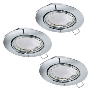Lampada LED da Incasso PENETO Cromata D. 8.7CM - 3000K 3X46W 3X400lm GU10 - Product Image 1