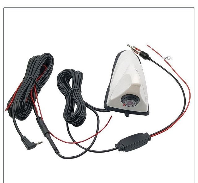 1080p Waterproof Shark Fin Design Car Roof Wing Antenna Front-Mounted FM Radio & Rear Camera Streaming Antenna Car Reversing Aid
