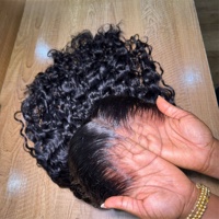 Perruque Lace Frontale HD sans colle, prédécoupée, prête à porter, avec ligne de cheveux M Lagos, en cheveux humains brésiliens bruts 100% naturels, pour revendeurs de cheveux bruts