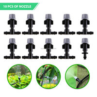 Nouveau Système d'Irrigation 10 Mètres 10 Buses Pulvérisatrices Brumisatrices pour Refroidissement, Système de Pulvérisation Agricole et de Jardinage