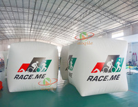 Marqueur de course flottant à l'eau Cube durable Bouée d'air Triathlon Marqueur gonflable spécifique
