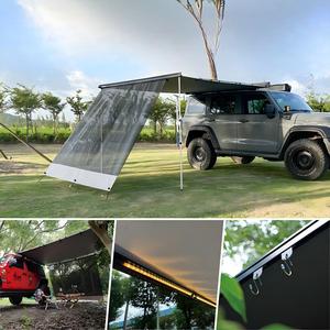 Toldo Lateral Semiautomático de Aluminio para Auto <span class=keywords><strong>4x4</strong></span> con Soporte Recto para Campamentos de Verano - Product Image 2