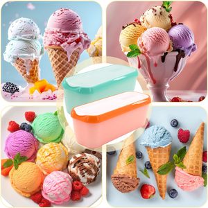 Premium Reusable Freezer Storage <b>Food</b> Grade Ice Cream Containers for Freezer Ice Cream Storage <b>Tub</b> - Product Image 5