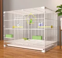 Cage à oiseaux en métal extra large, cage multi-usages pour perruches, mynas, cockatoos, perdrix, pigeons, cailles et lapins