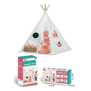 1.5M hauteur indien <span class=keywords><strong>Tipi</strong></span> tente modèle cochon <span class=keywords><strong>rose</strong></span> thème intérieur jouet tentes filles cadeaux princesse Style à vendre - Product Image 3