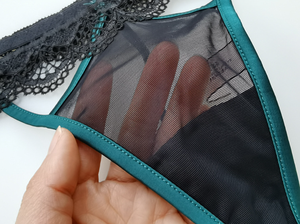 <span class=keywords><strong>Culotte</strong></span> érotique à entrejambe ouvert pour femme-Lingerie sexy en dentelle avec string transparent - Product Image 5