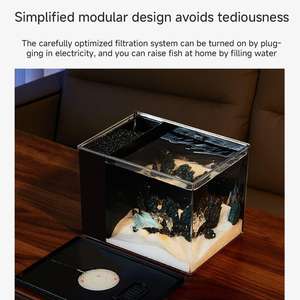 Akuarium Mini Plastik Betta Grosir Pabrik dengan Lampu LED dan Filter Akuarium - Product Image 3